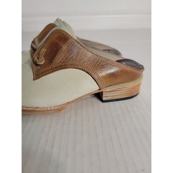 Freebird By Steven Malena Mules Two Tone Leather Croc Slip On Shoes Retro Sz 8 - Picture 5 of 8